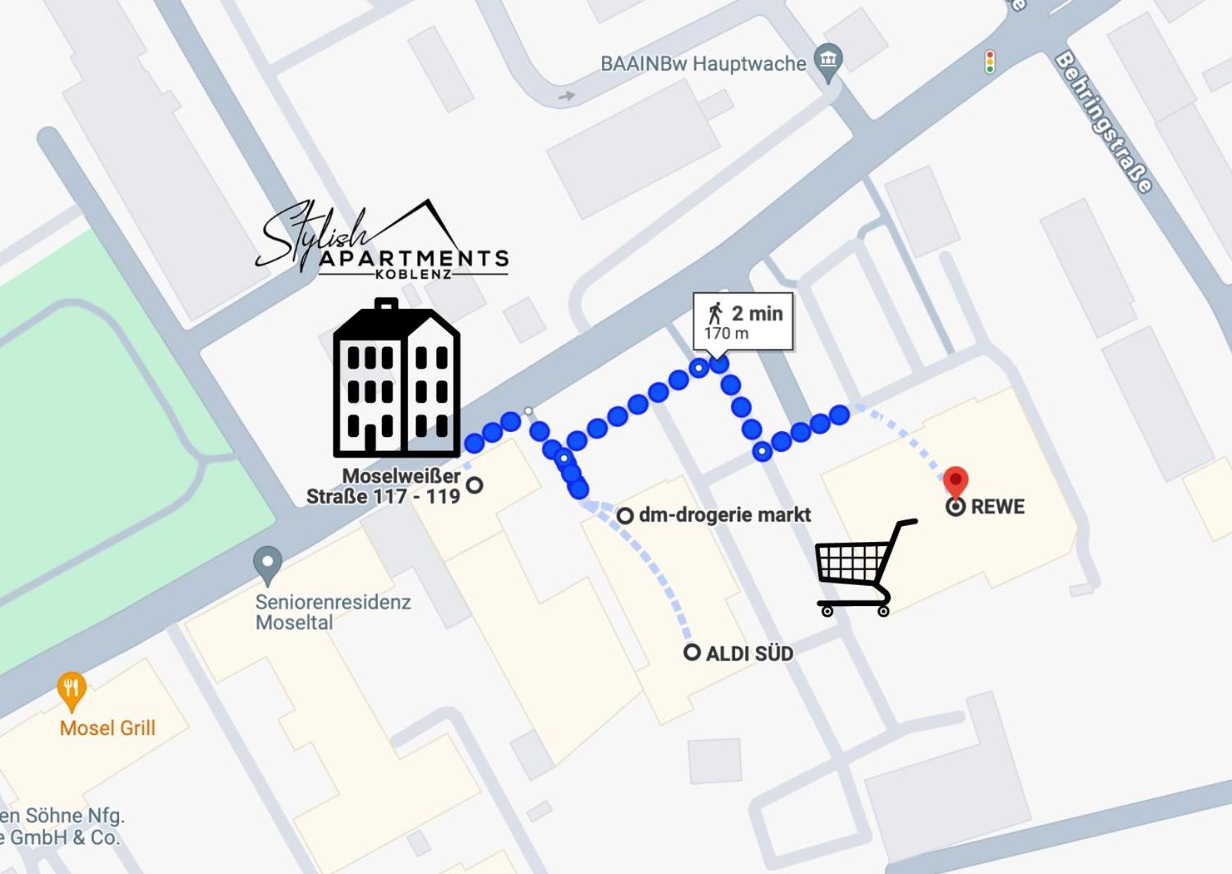 Special Apartment - Stadtnah, Balkon, Parkplatz, E-Ladestation, Gitterbox Fuer Fahrraeder, Fitnessstudio Кобленц Екстер'єр фото