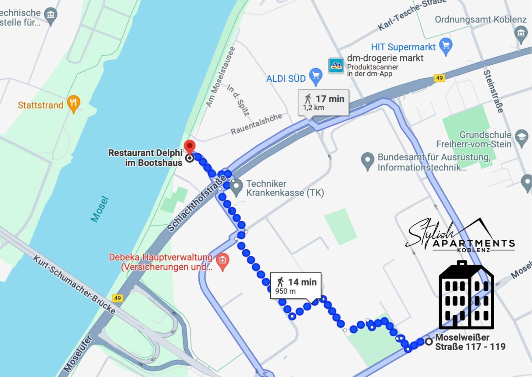 Special Apartment - Stadtnah, Balkon, Parkplatz, E-Ladestation, Gitterbox Fuer Fahrraeder, Fitnessstudio Кобленц Екстер'єр фото
